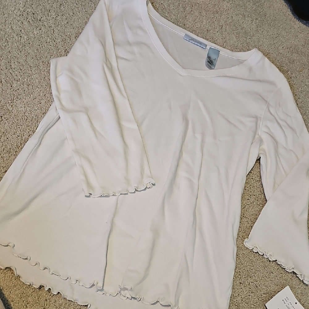 JH Collectibles White Long Sleeve Top